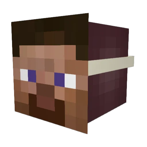 _Sorbetto Minecraft avatar head, 3D render