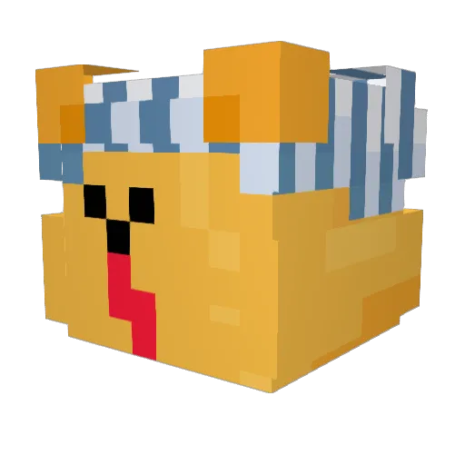 _Soruhe Minecraft avatar head, 3D render