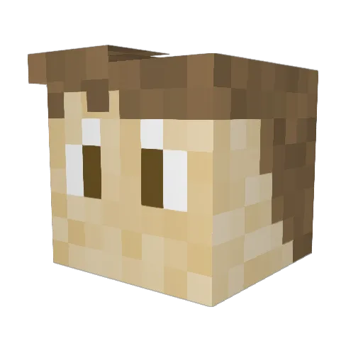 _Sovik_ Minecraft avatar head, 3D render
