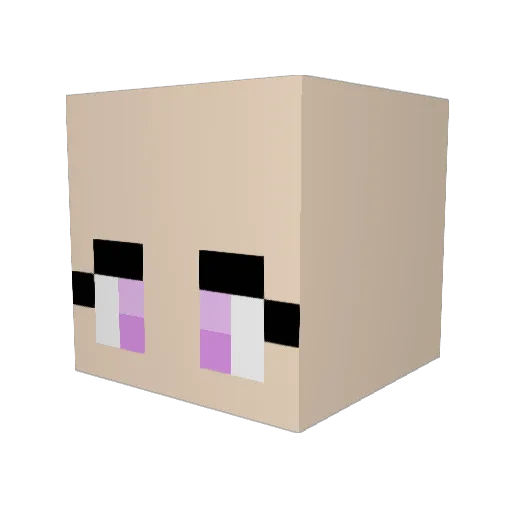 _Space_Puppet_ Minecraft avatar head, 3D render