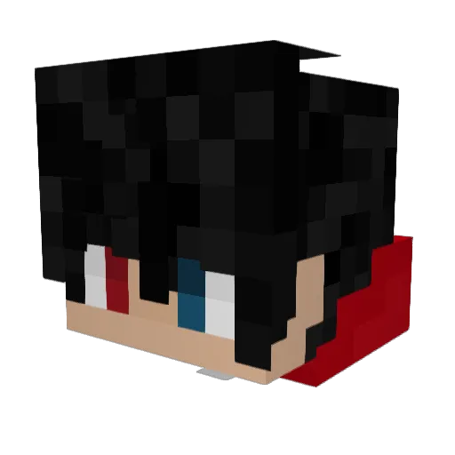 _SparkHere Minecraft avatar head, 3D render