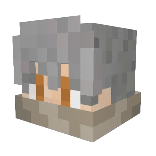 _Spenk Minecraft avatar head, 3D render