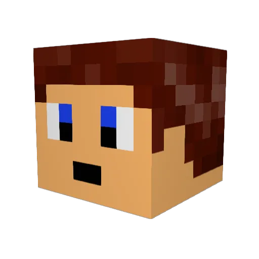 _Spired_ Minecraft avatar head, 3D render