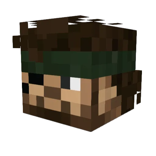_Spitz Minecraft avatar head, 3D render