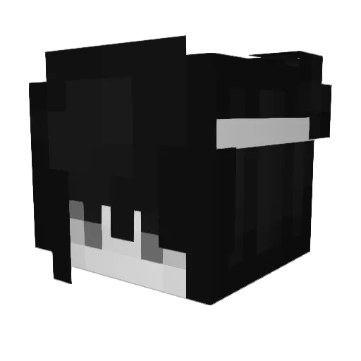 _Spiz Minecraft avatar head, 3D render