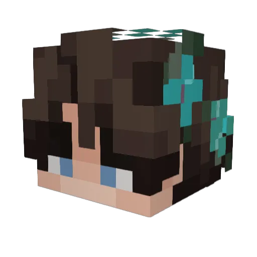_Splatty Minecraft avatar head, 3D render