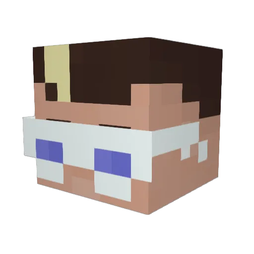 _Spllay_ Minecraft avatar head, 3D render