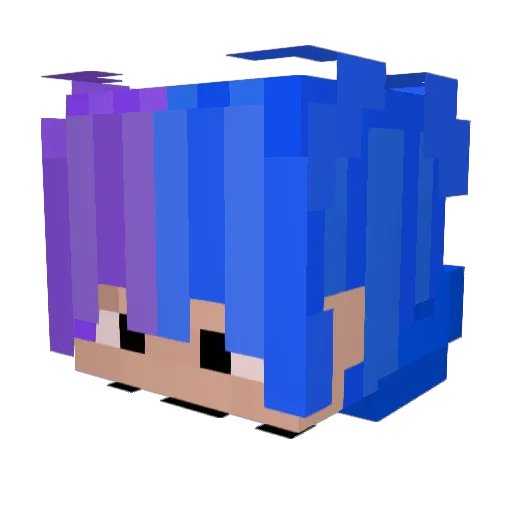 _Spocony_Kubus_ Minecraft avatar head, 3D render