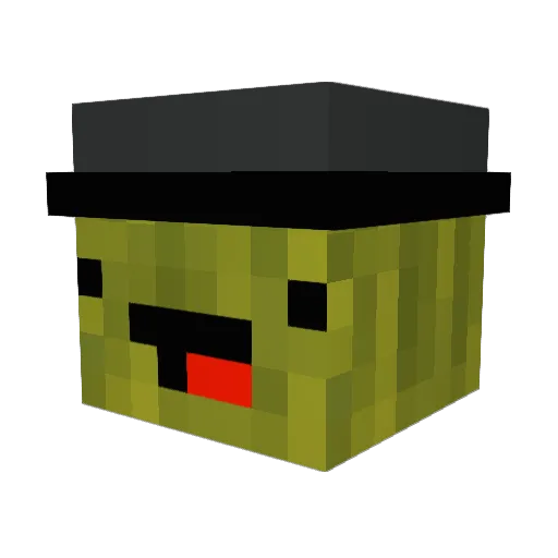 _Spood Minecraft avatar head, 3D render