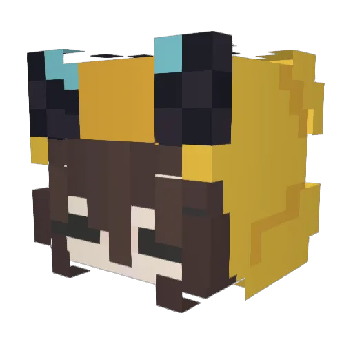 _Sprog_ Minecraft avatar head, 3D render