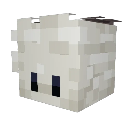 _Spud Minecraft avatar head, 3D render