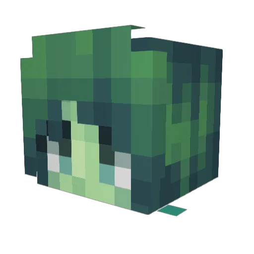 _Spunky_ Minecraft avatar head, 3D render