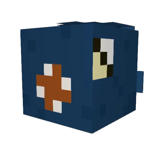 _Squid1nk_ Minecraft avatar head, 3D render