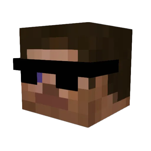 _Steve_Gamer_ Minecraft avatar head, 3D render