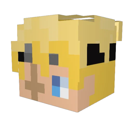 _StormZA_ Minecraft avatar head, 3D render