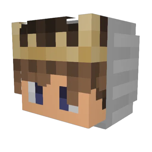 _Straky_ Minecraft avatar head, 3D render