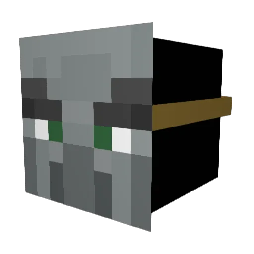 _Stranger Minecraft avatar head, 3D render