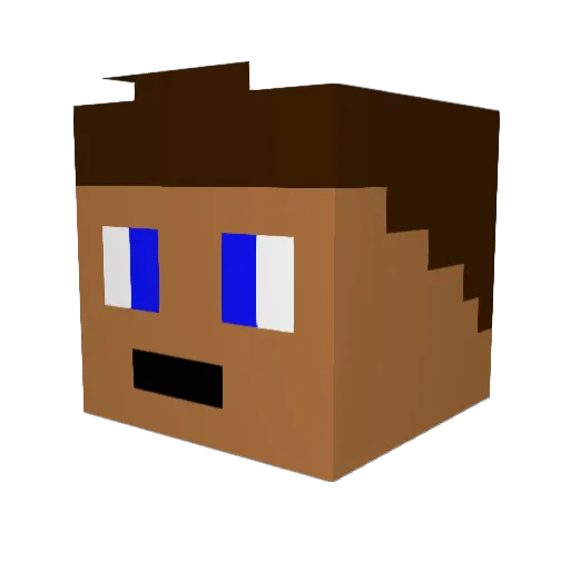 _Strich_ Minecraft avatar head, 3D render