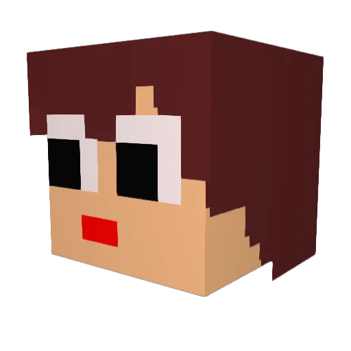 _Strusiek_ Minecraft avatar head, 3D render