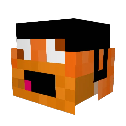 _StupidFatHorse_ Minecraft avatar head, 3D render