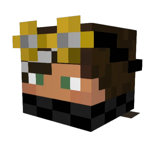 _SugarFox_ Minecraft avatar head, 3D render