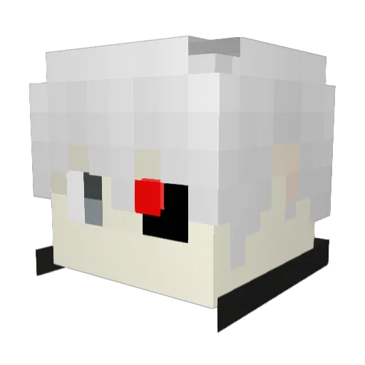 _Suhu Minecraft avatar head, 3D render