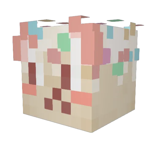 _Sun4_ Minecraft avatar head, 3D render