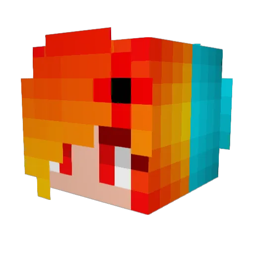 _SunDust_ Minecraft avatar head, 3D render