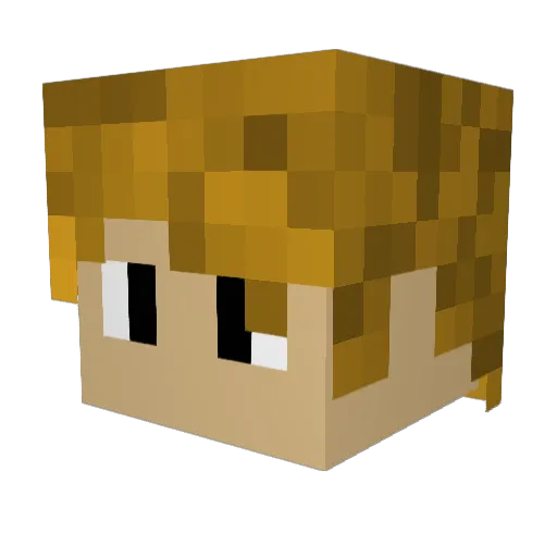 _SunnySky_ Minecraft avatar head, 3D render