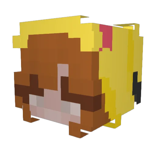 _SunsetShine_ Minecraft avatar head, 3D render
