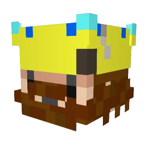 _SuperBad_ Minecraft avatar head, 3D render