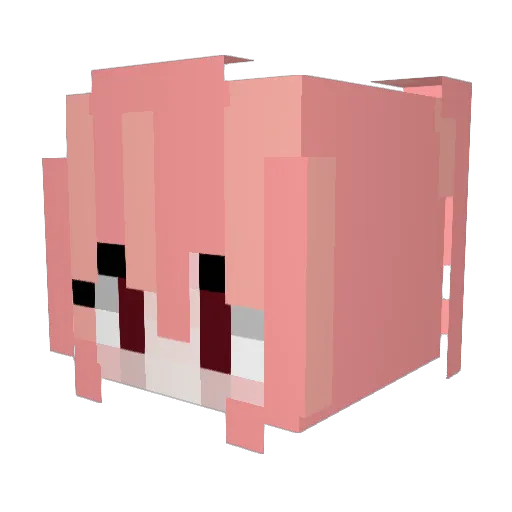 _Suwey_ Minecraft avatar head, 3D render