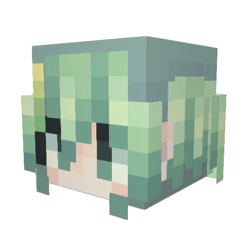 _Suzutsuki_ Minecraft avatar head, 3D render