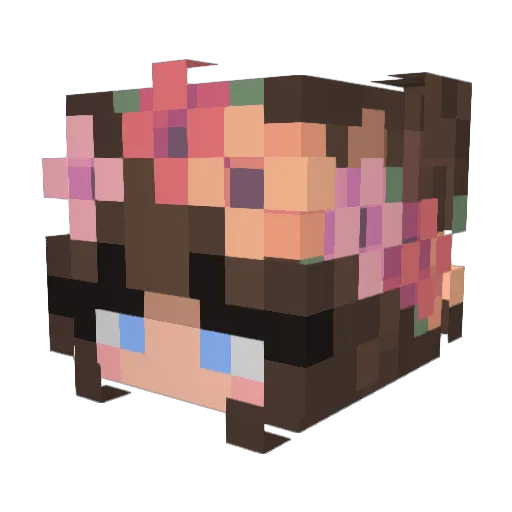 _Svetlanka_ Minecraft avatar head, 3D render