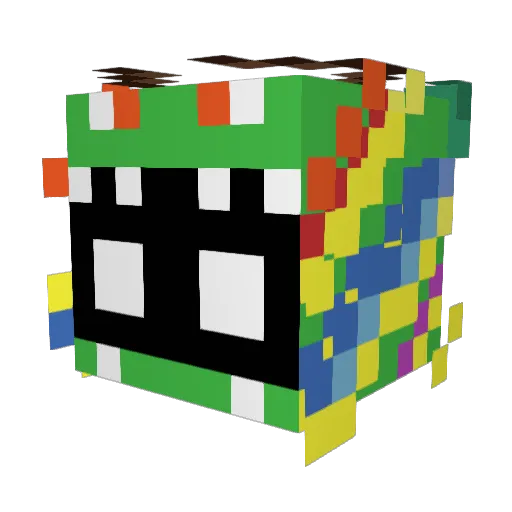 _Swati_ Minecraft avatar head, 3D render