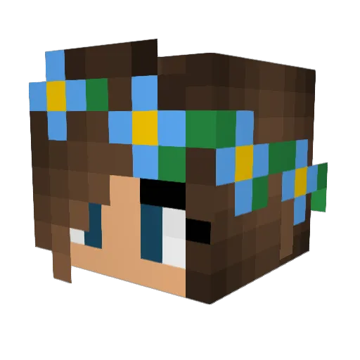 _SweetAnita_ Minecraft avatar head, 3D render