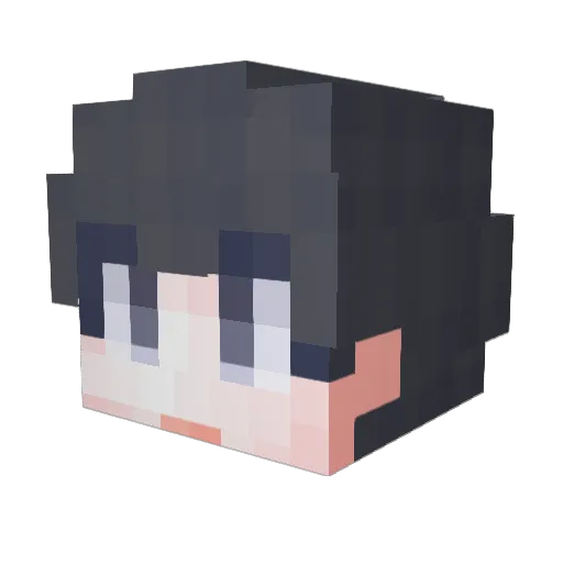 _Sweetness Minecraft avatar head, 3D render