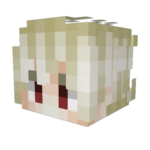 _Swq Minecraft avatar head, 3D render