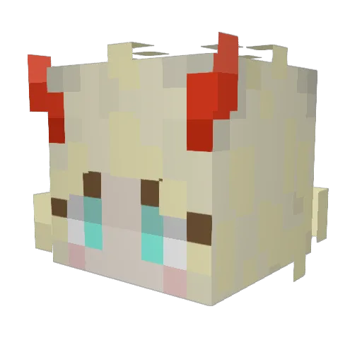 _Synonym_ Minecraft avatar head, 3D render
