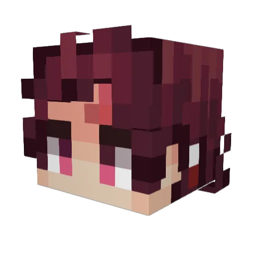 _Syris Minecraft avatar head, 3D render