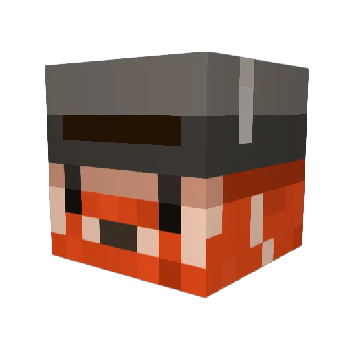 _T0M Minecraft avatar head, 3D render