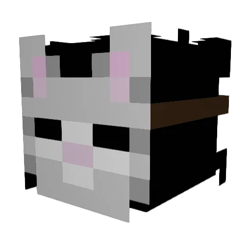 _T0bito_ Minecraft avatar head, 3D render