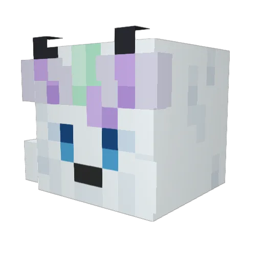 _T35T_ Minecraft avatar head, 3D render