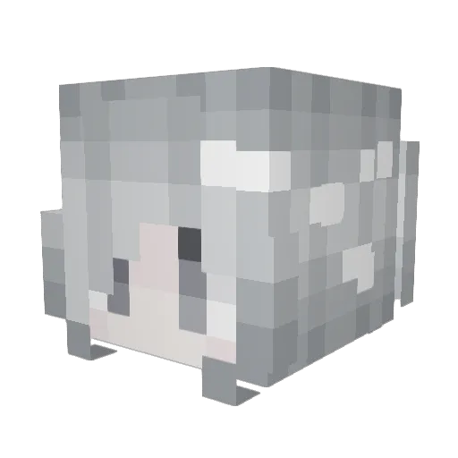 _T3 Minecraft avatar head, 3D render