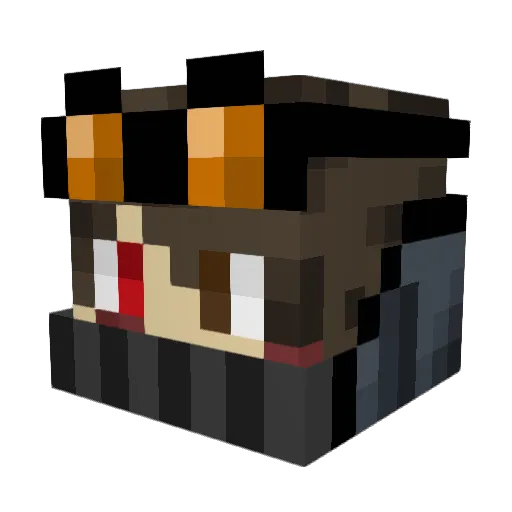 _TAA_ Minecraft avatar head, 3D render