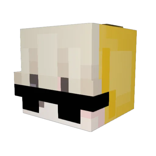 _TAHAXS_ Minecraft avatar head, 3D render