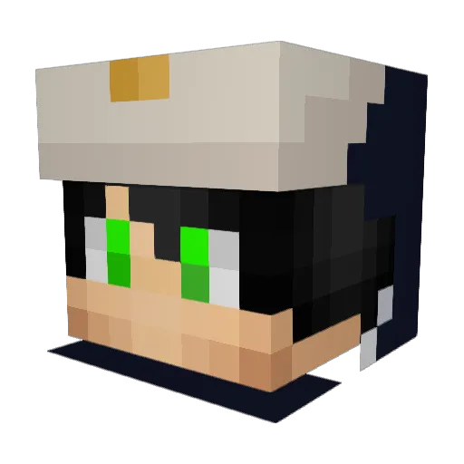 _TCIndo Minecraft avatar head, 3D render
