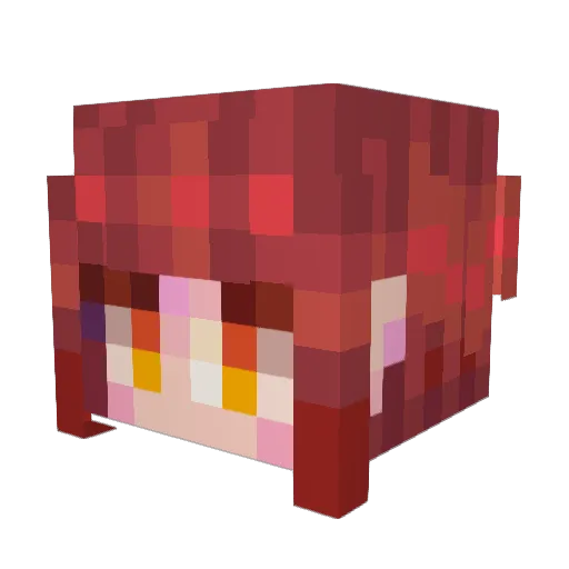 _TEA4EL_ Minecraft avatar head, 3D render