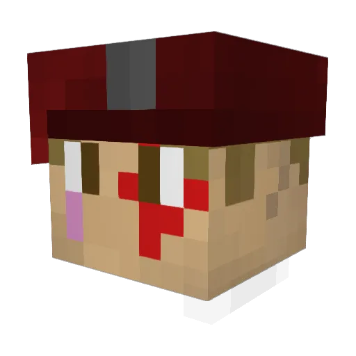 _THEDEVIL_1 Minecraft avatar head, 3D render