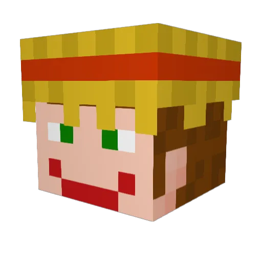 _THE_FROG Minecraft avatar head, 3D render